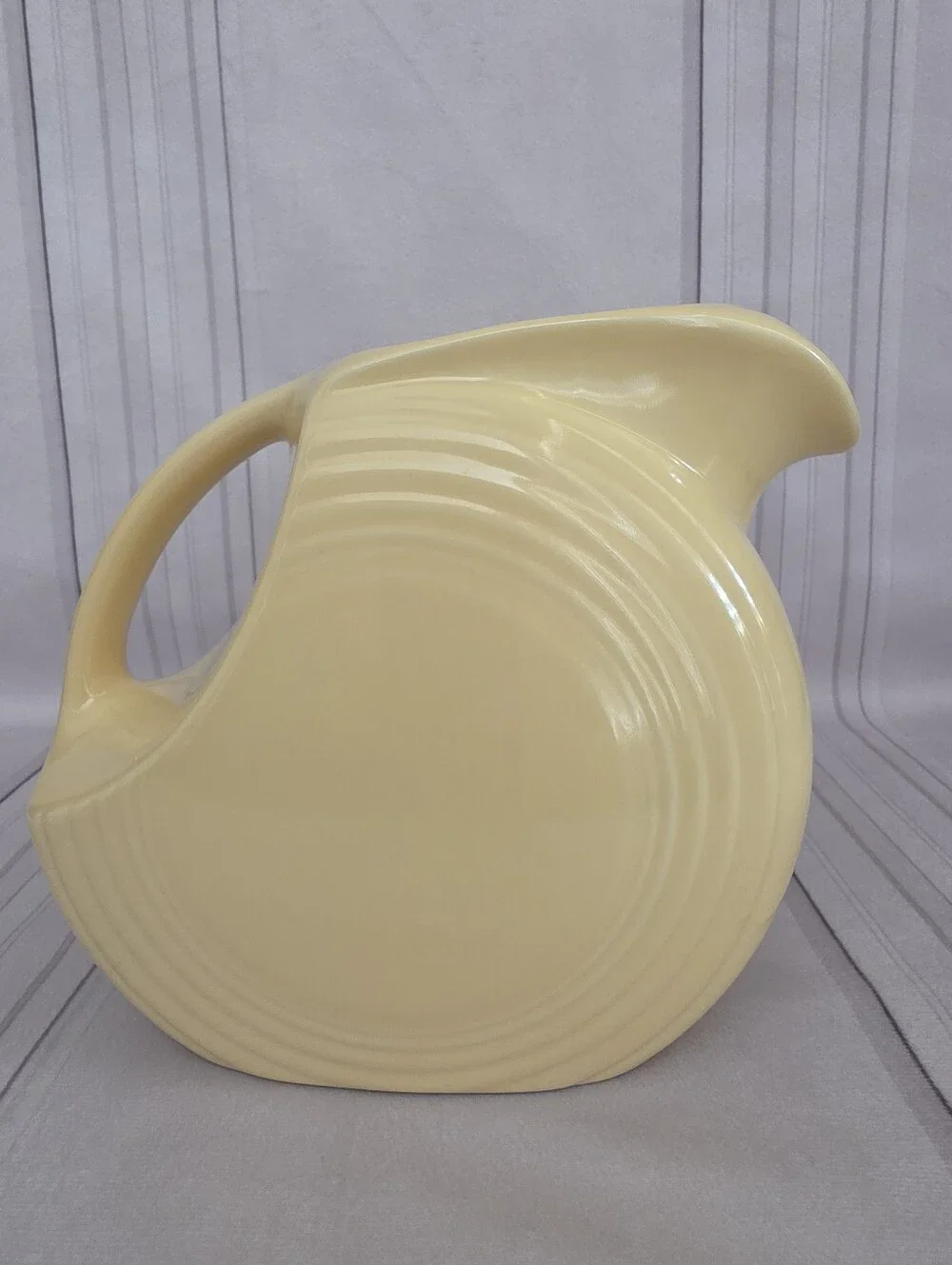 Vintage Fiestaware New Yellow Disc Pitcher